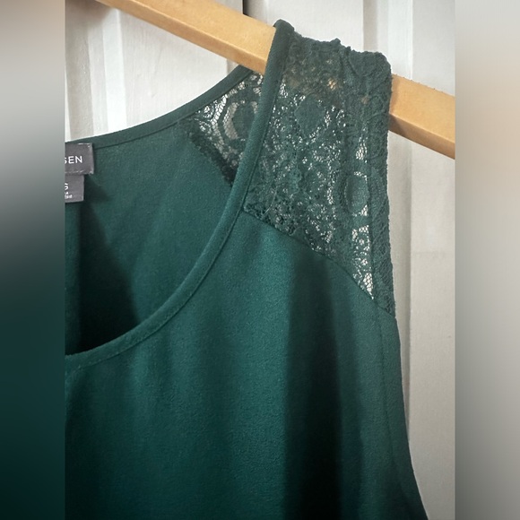 Great Van Heusen Sleeveless Blouse, Lace Detail, l/xl - Picture 2 of 3